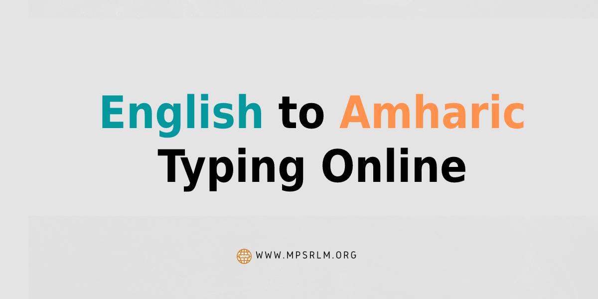 English-to-Amharic-Typing